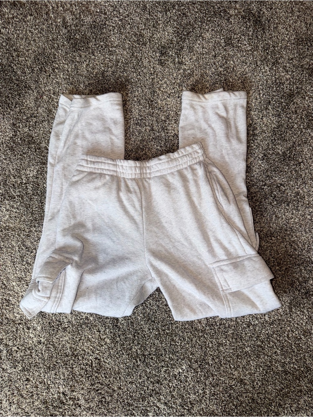 Women's Light Gray Cargo Joggers - Casual Track Pants